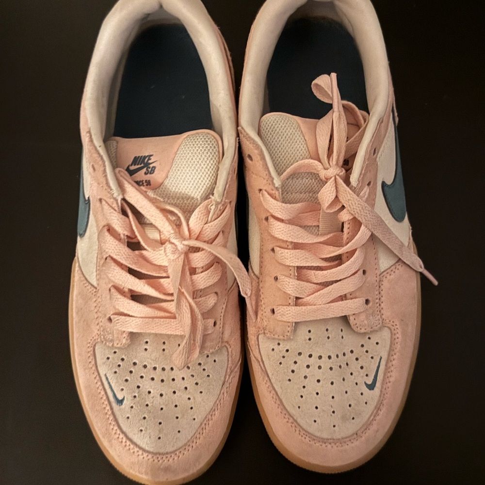 Nike SB Force 58 Blush Pink and Teal Low-Top Sneakers